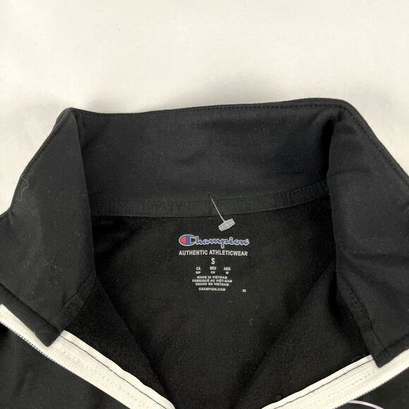 New Women’s Champion Track Jacket Full Zip Sz S NWT Black Logo Trim - Picture 7 of 9